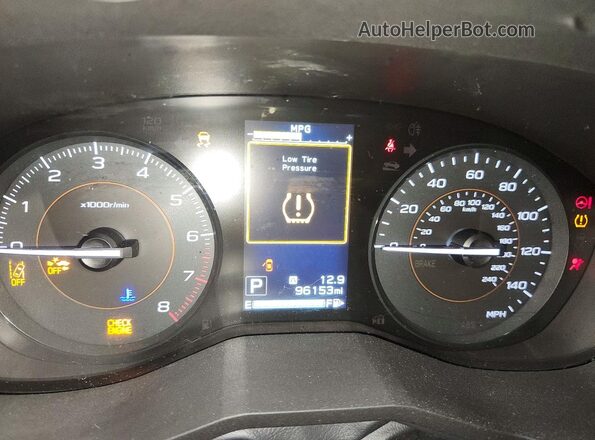 JF2GTADCXJH269434 2018 SUBARU CROSSTREK White Вид щитка приладів