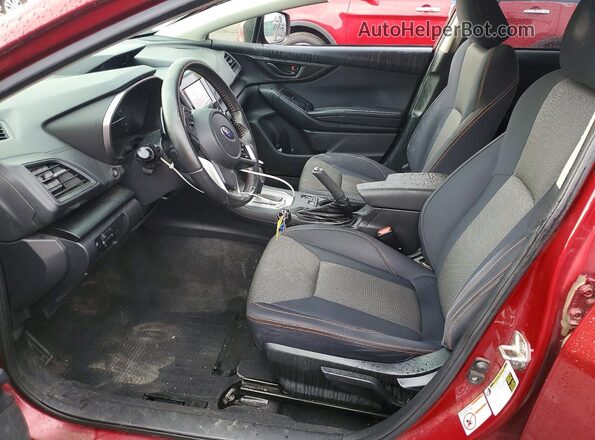 JF2GTAEC0KH209422 2019 SUBARU CROSSTREK Maroon Вид салону спереду