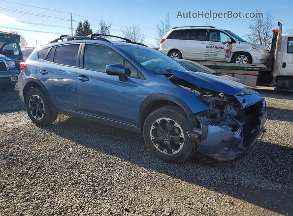 JF2GTAEC0MH302931 2021 SUBARU CROSSTREK Blue Przód prawy