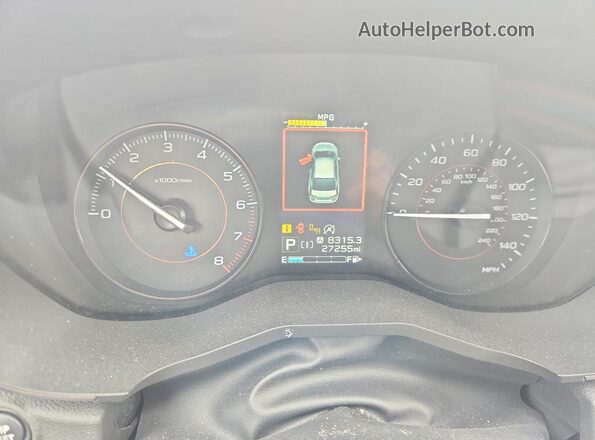 JF2GTAEC0N8216097 2022 SUBARU CROSSTREK White Instrument cluster view