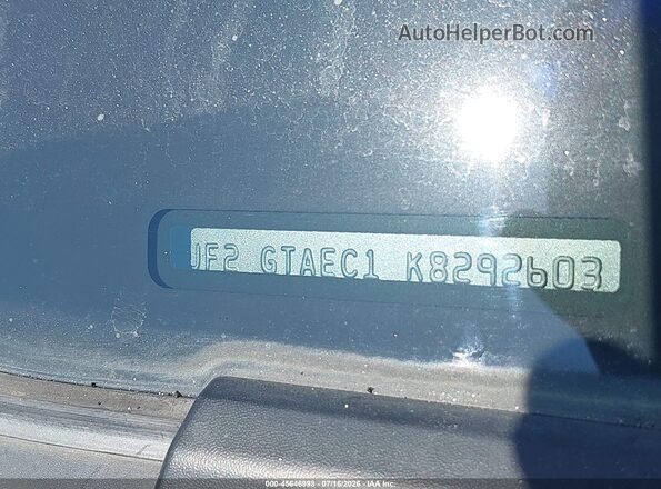 JF2GTAEC1K8292603 2019 SUBARU CROSSTREK Gray 