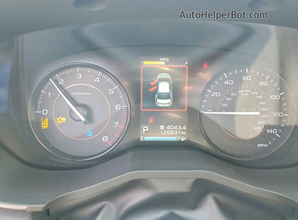 JF2GTAEC2K8217263 2019 SUBARU CROSSTREK White ხელსაწყოთა პანელის ხედი