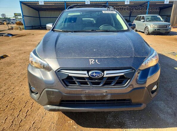 JF2GTAEC2M8330813 2021 SUBARU CROSSTREK Gray Front view