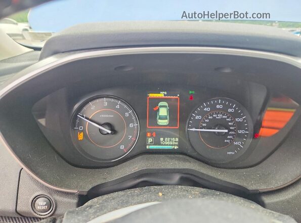 JF2GTAEC3KH357774 2019 SUBARU CROSSTREK Blue Instrument cluster view
