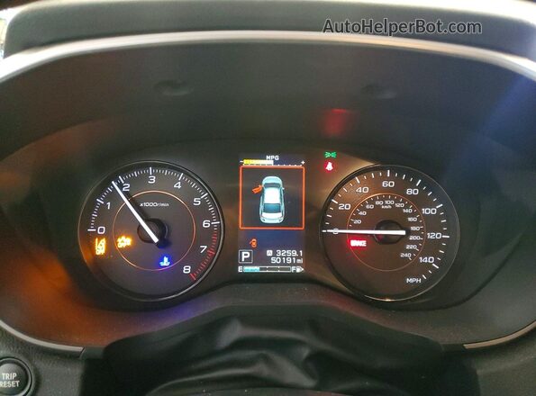 JF2GTAEC4K8341762 2019 SUBARU CROSSTREK Белый Вид щитка приборов