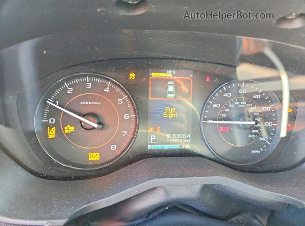 JF2GTAEC5K8243453 2019 SUBARU CROSSTREK Silver Instrument cluster view