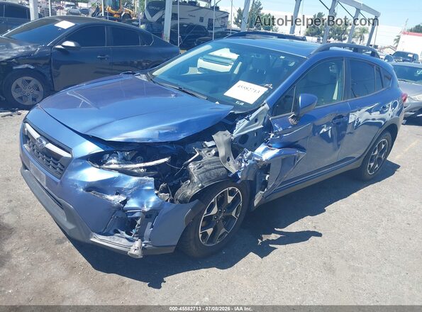 JF2GTAEC5KH388881 2019 SUBARU CROSSTREK Blue წინა მარცხენა ხედი სამი მეოთხედიდან