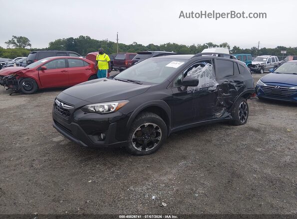 JF2GTAEC6NH232563 2022 SUBARU CROSSTREK Black Առջևի ձախ երեք քառորդ տեսարան