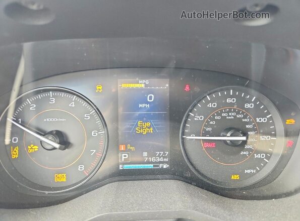 JF2GTAEC7KH317987 2019 SUBARU CROSSTREK Серый Вид щитка приборов