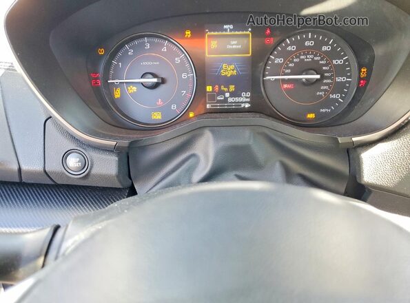 JF2GTAEC8K8301684 2019 SUBARU CROSSTREK Silver ხელსაწყოთა პანელის ხედი