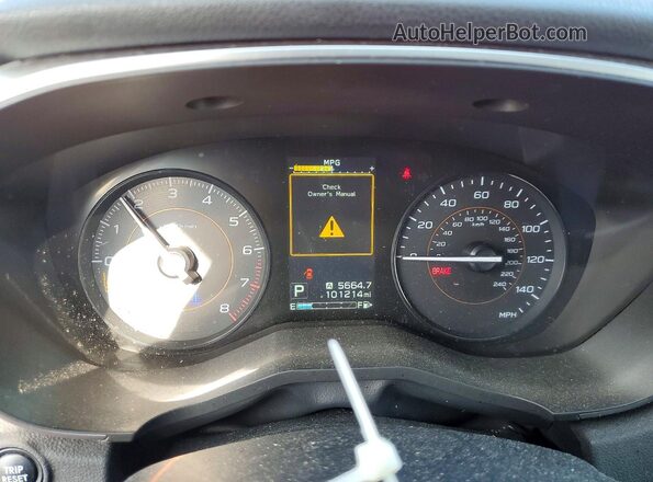 JF2GTAEC8K8355163 2019 SUBARU CROSSTREK Темно-бордовый Вид щитка приборов