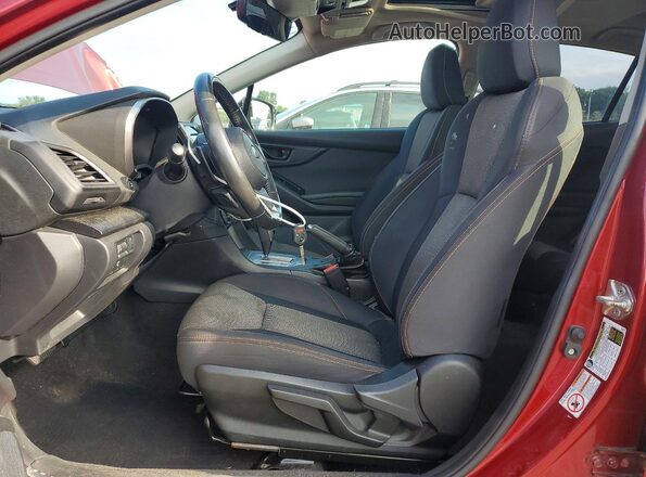 JF2GTAEC8K8355163 2019 SUBARU CROSSTREK Темно-бордовый Вид салона спереди