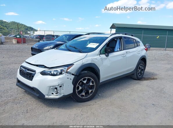 JF2GTAEC8KH201634 2019 SUBARU CROSSTREK White წინა მარცხენა ხედი სამი მეოთხედიდან