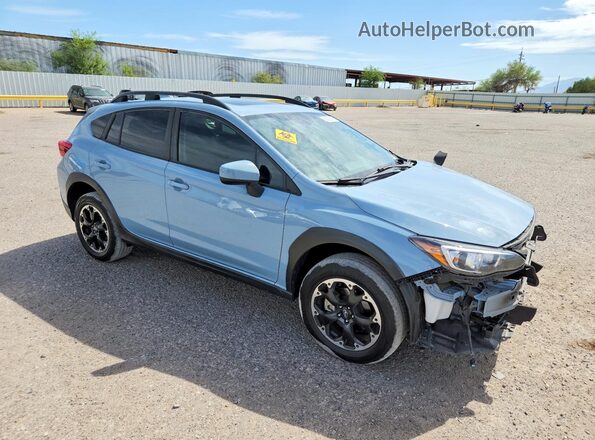 JF2GTAEC9MH356454 2021 SUBARU CROSSTREK Blue Delantero derecho