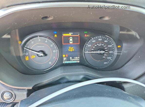 JF2GTAECXK8226731 2019 SUBARU CROSSTREK Синий Вид щитка приборов