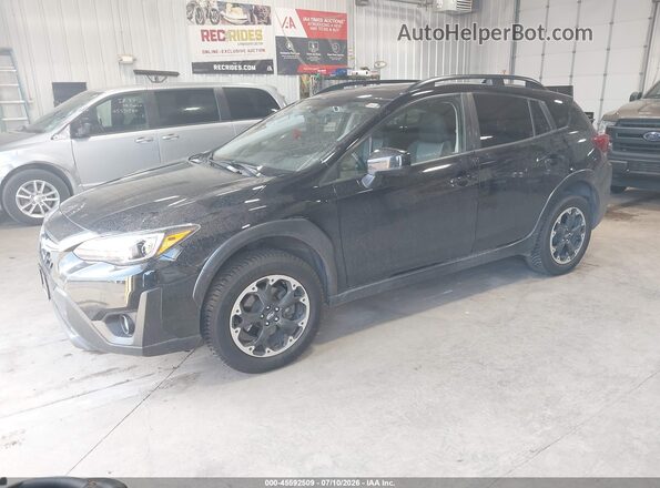 JF2GTAECXN8201512 2022 SUBARU CROSSTREK Black წინა მარცხენა ხედი სამი მეოთხედიდან
