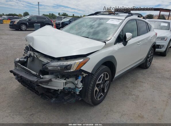 JF2GTALC9JH205368 2018 SUBARU CROSSTREK White Առջևի ձախ երեք քառորդ տեսարան