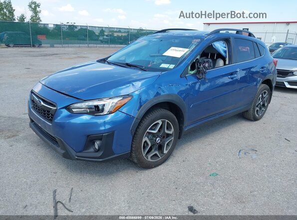 JF2GTALC9JH238564 2018 SUBARU CROSSTREK Blue Передня ліва чверть