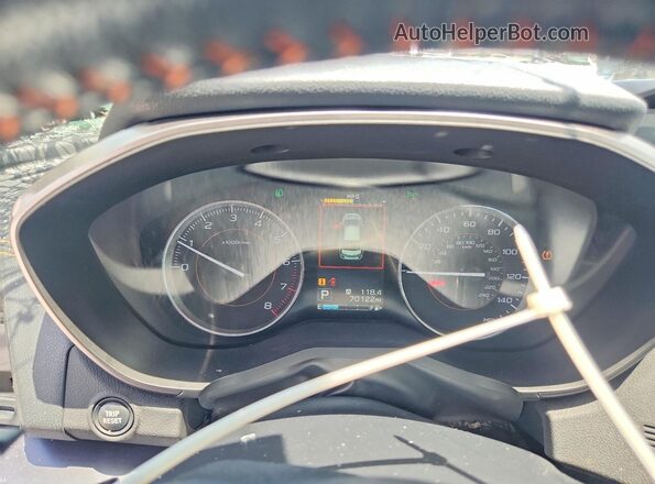 JF2GTALCXJH225080 2018 SUBARU CROSSTREK Blue Սարքավորումների վահանակի տեսք