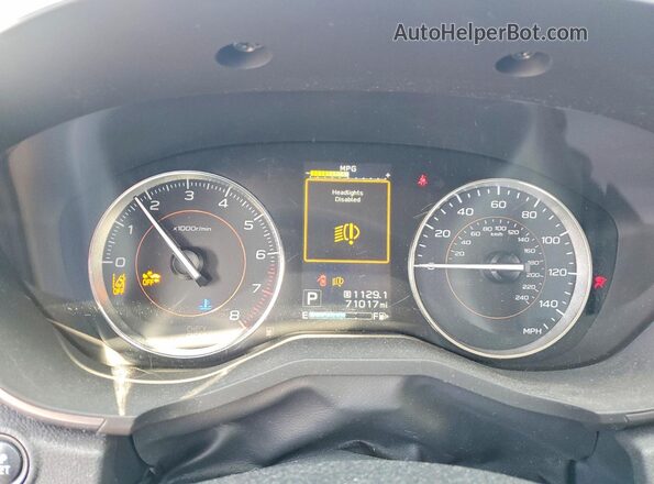 JF2GTAMC0K8225539 2019 SUBARU CROSSTREK Blue Widok zestawu wskaźników