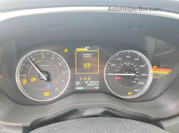 JF2GTAMC2KH377385 2019 SUBARU CROSSTREK Red Widok zestawu wskaźników