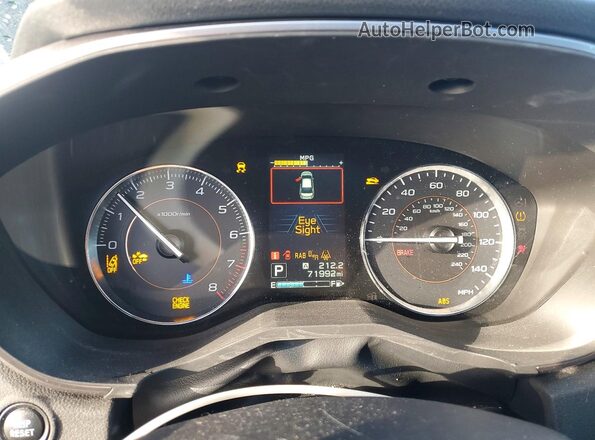 JF2GTAMC4J8349442 2018 SUBARU CROSSTREK Black Սարքավորումների վահանակի տեսք