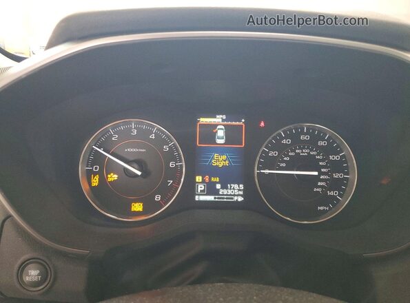 JF2GTAMC5J8311590 2018 SUBARU CROSSTREK Silver Widok zestawu wskaźników