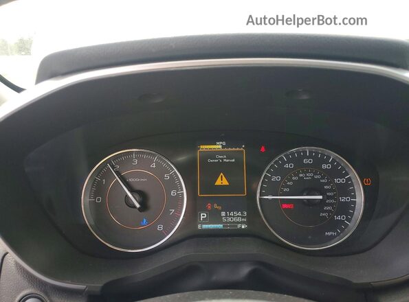 JF2GTAMC5JH244277 2018 SUBARU CROSSTREK Синий Вид щитка приборов
