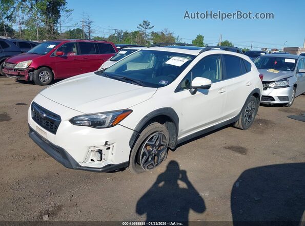 JF2GTAMC6JH236737 2018 SUBARU CROSSTREK White წინა მარცხენა ხედი სამი მეოთხედიდან