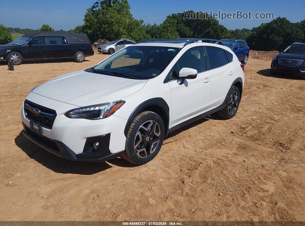 JF2GTAMC7J8201883 2018 SUBARU CROSSTREK White Vista tres cuartos delantera izquierda