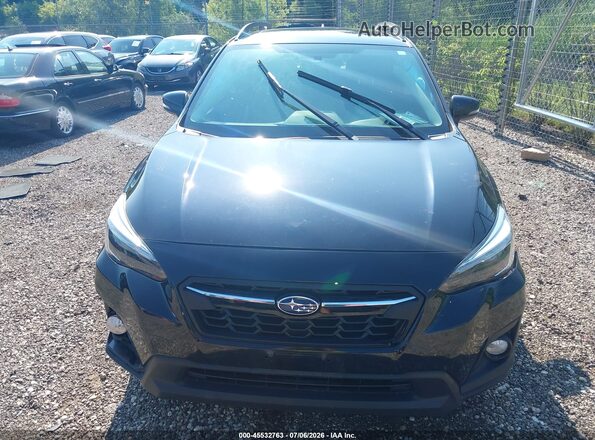 JF2GTAMC7JH244216 2018 SUBARU CROSSTREK Black Widok zestawu wskaźników