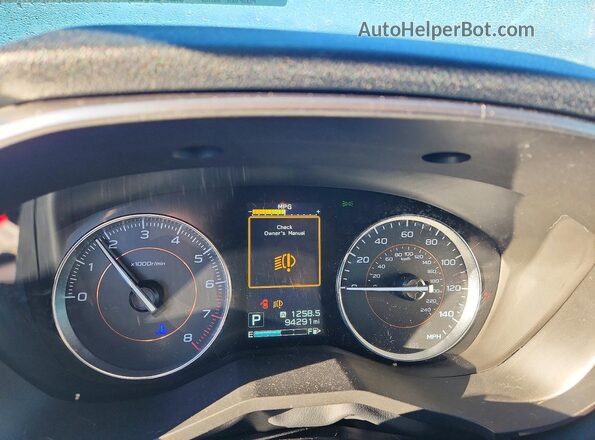 JF2GTAMC7K8260238 2019 SUBARU CROSSTREK Blue Սարքավորումների վահանակի տեսք