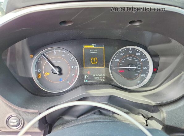 JF2GTAMC7K8276178 2019 SUBARU CROSSTREK Charcoal Widok zestawu wskaźników
