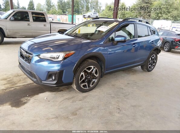 JF2GTAMC8L8253333 2020 SUBARU CROSSTREK Blue წინა მარცხენა ხედი სამი მეოთხედიდან