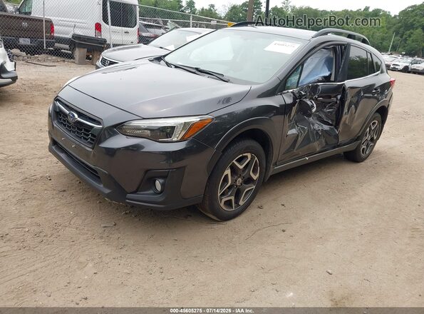 JF2GTAMC9J8309762 2018 SUBARU CROSSTREK Black Vista tres cuartos delantera izquierda