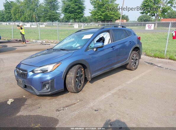 JF2GTAMC9K8364701 2019 SUBARU CROSSTREK Blue Vista tres cuartos delantera izquierda