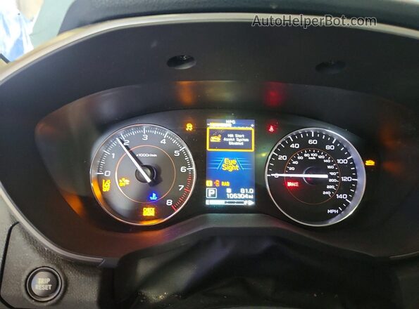 JF2GTAMC9KH229783 2019 SUBARU CROSSTREK Синий Вид щитка приборов