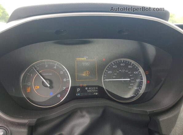 JF2GTAMCXJ8346917 2018 SUBARU CROSSTREK Белый Вид щитка приборов