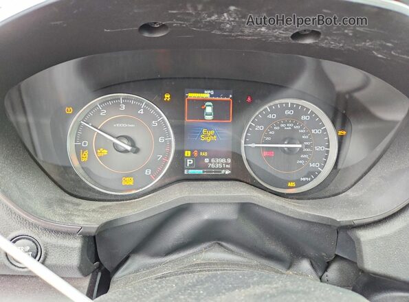 JF2GTANC2K8397196 2019 SUBARU CROSSTREK Черный Вид щитка приборов