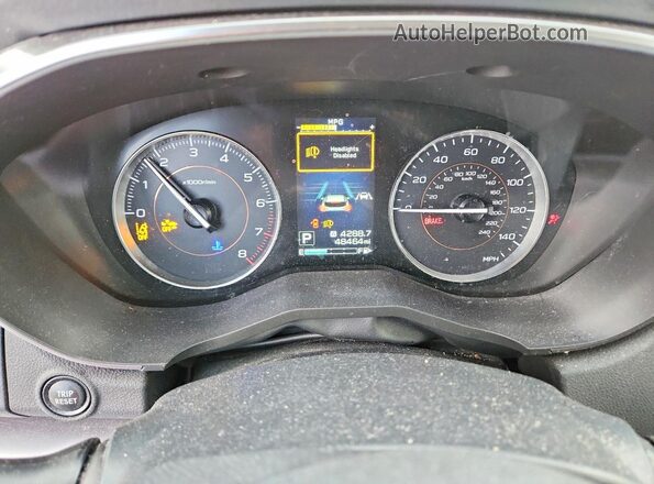 JF2GTANC3K8267864 2019 SUBARU CROSSTREK White ხელსაწყოთა პანელის ხედი