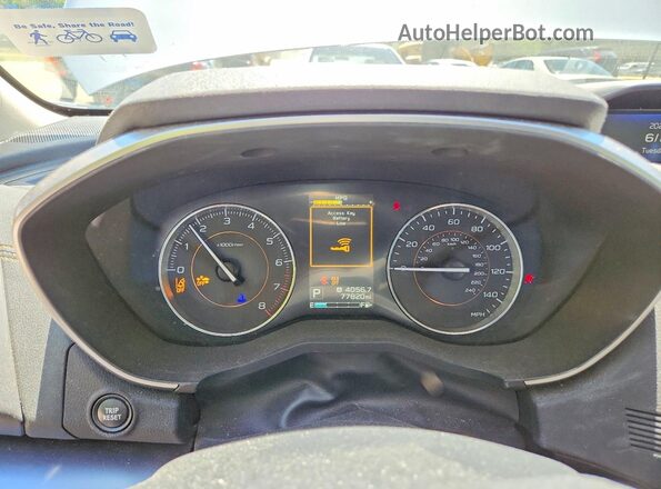 JF2GTANC3KH356463 2019 SUBARU CROSSTREK Silver Instrument cluster view