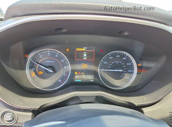 JF2GTANC5KH245669 2019 SUBARU CROSSTREK White Widok zestawu wskaźników