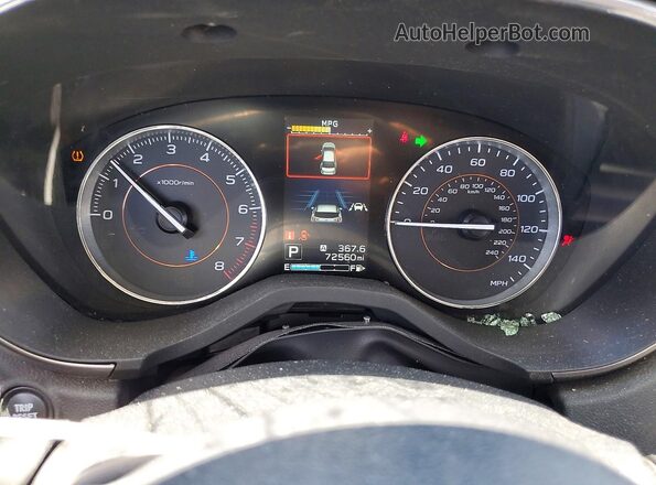 JF2GTANC9K8225490 2019 SUBARU CROSSTREK Черный Вид щитка приборов