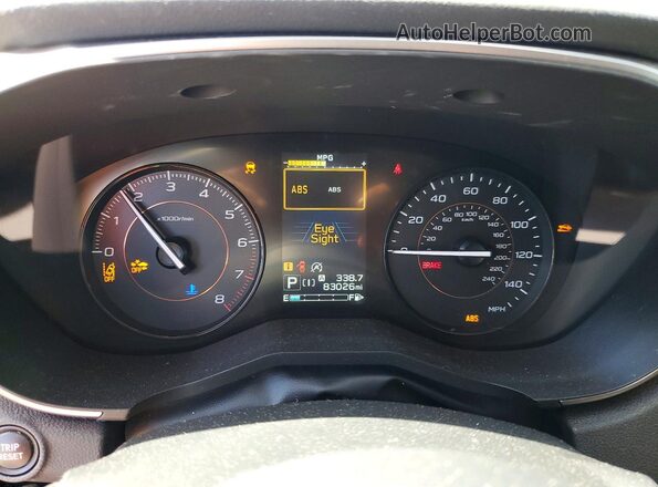 JF2GTAPC0N8266060 2022 SUBARU CROSSTREK White ხელსაწყოთა პანელის ხედი