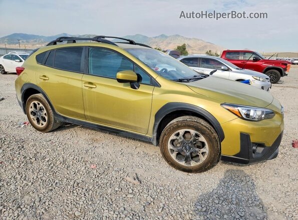 JF2GTAPC2MH297194 2021 SUBARU CROSSTREK Зеленый Передняя правая четверть