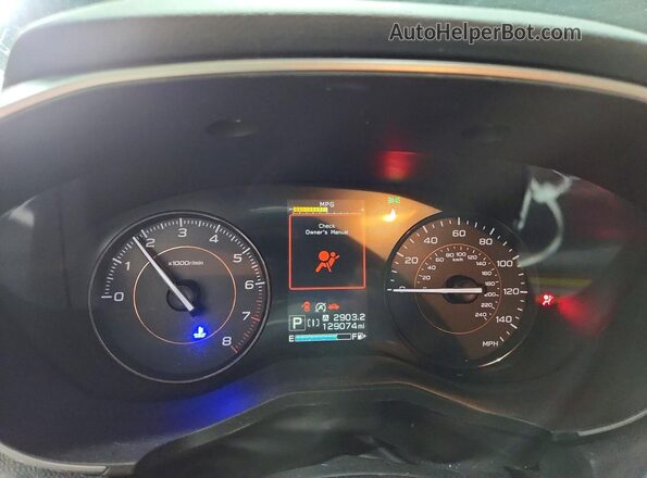 JF2GTAPC3L8204438 2020 SUBARU CROSSTREK Black Widok zestawu wskaźników
