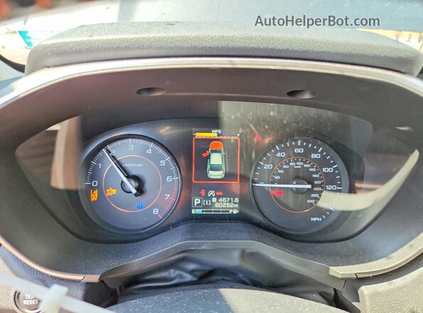 JF2GTAPC3L8263053 2020 SUBARU CROSSTREK Gray ხელსაწყოთა პანელის ხედი