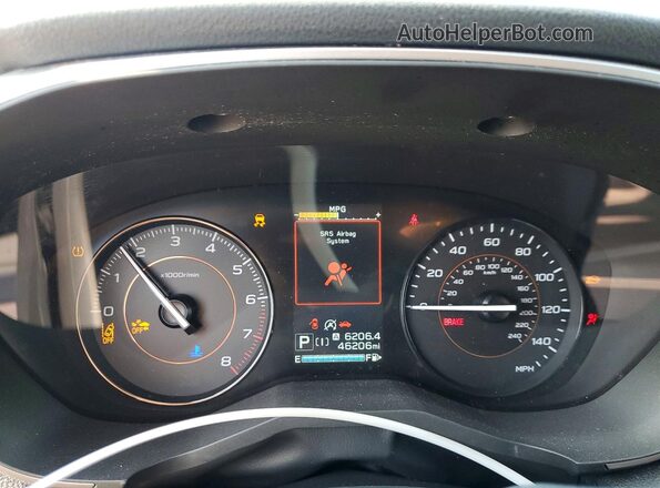 JF2GTAPC4M8679906 2021 SUBARU CROSSTREK Gray Вид щитка приладів