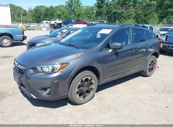 JF2GTAPC6M8683374 2021 SUBARU CROSSTREK Gray Առջևի ձախ երեք քառորդ տեսարան