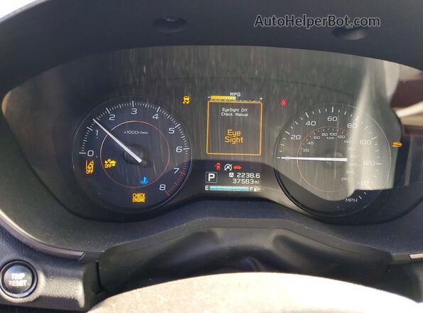 JF2GTAPC8M8652241 2021 SUBARU CROSSTREK Silver Սարքավորումների վահանակի տեսք